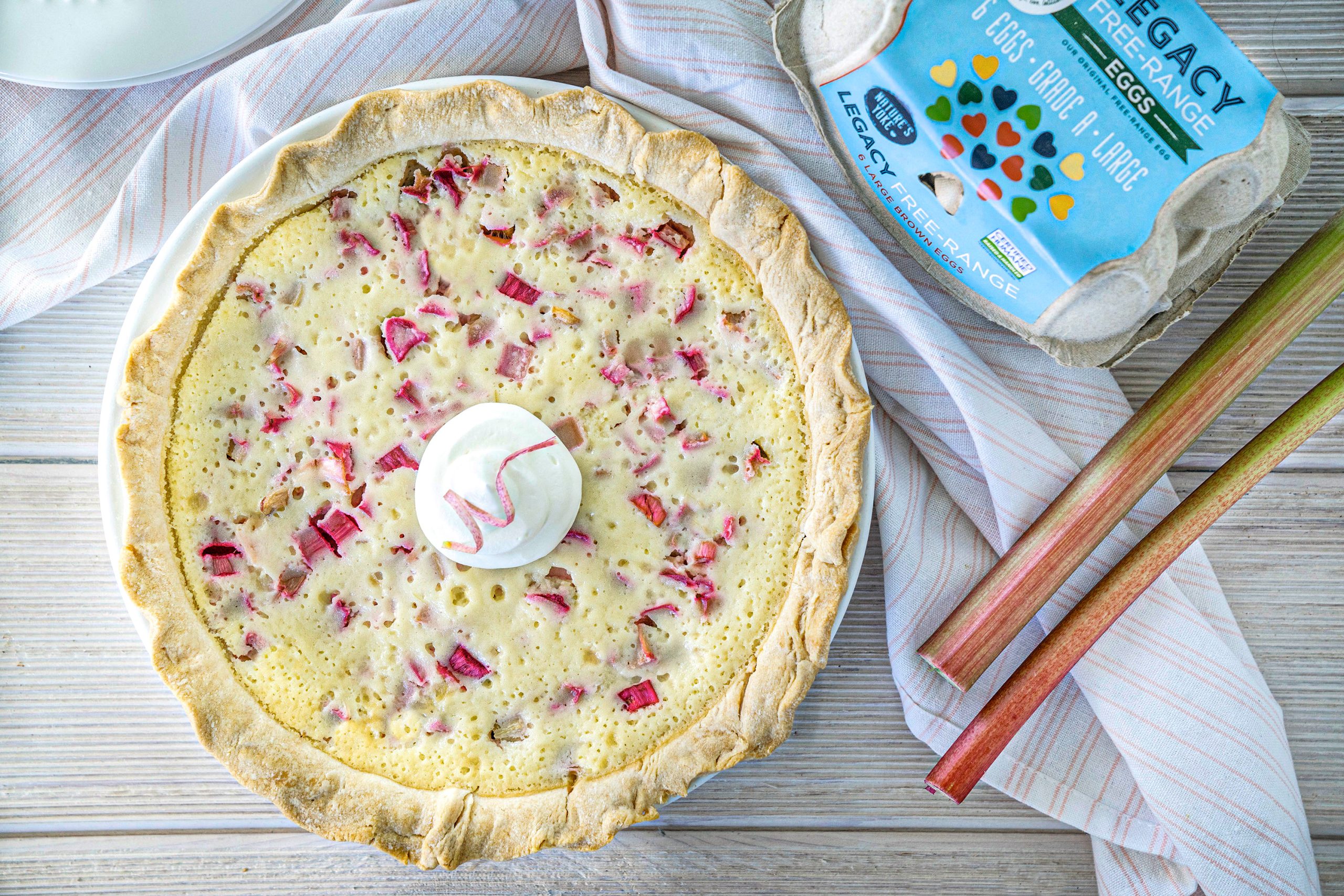 rhubarb custard pie whole